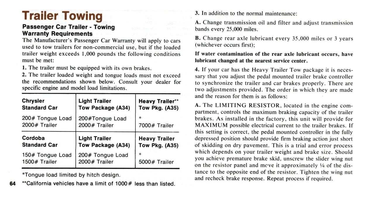1976 Chrysler Owners Manual Page 45